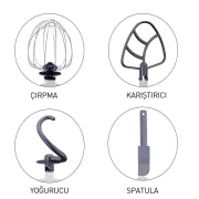 Korkmaz Pro Mix Siyah/Satin Stand Mikser A470-01